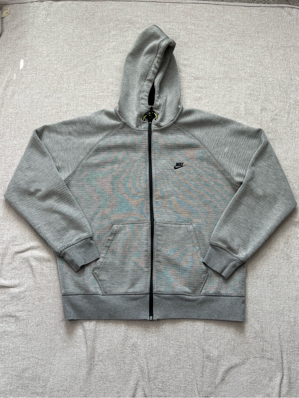 Nike Sportswear AW77 Wool Blend Full Zip Hoodie Gray Y2K Gorpcore Streetwear